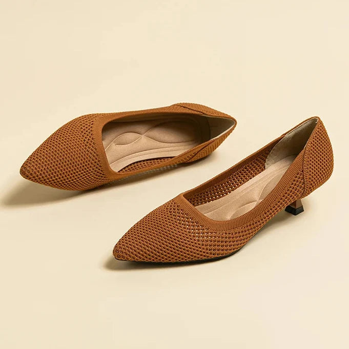 Brontë Arabella | Knit Kitten Heel Pumps