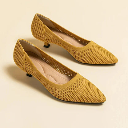 Brontë Arabella | Knit Kitten Heel Pumps