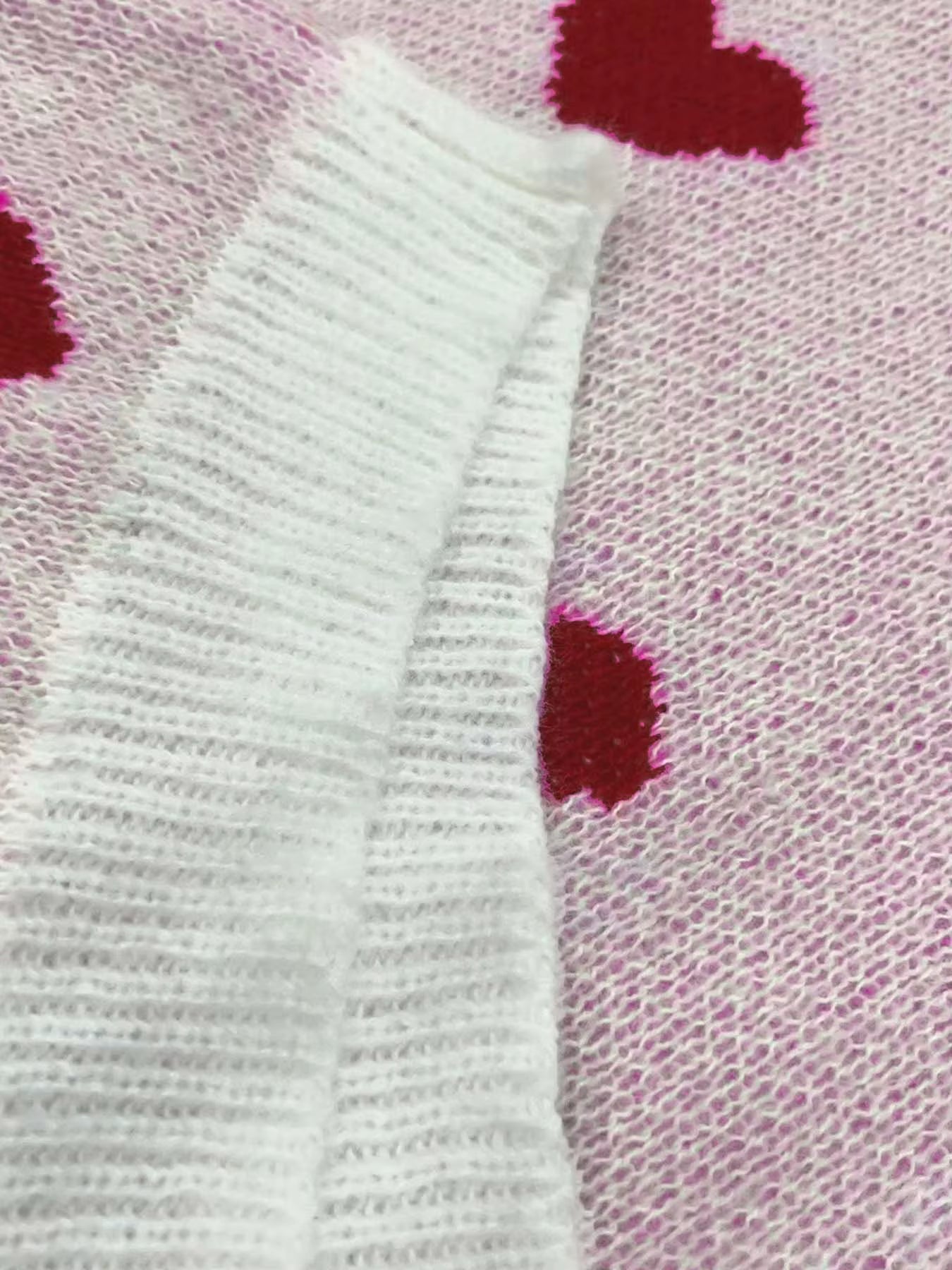 Elegant Heart Pattern Sweater for Women, Soft Knit Relaxed Fit, for Work, Casual, Everyday & Weekend Wear