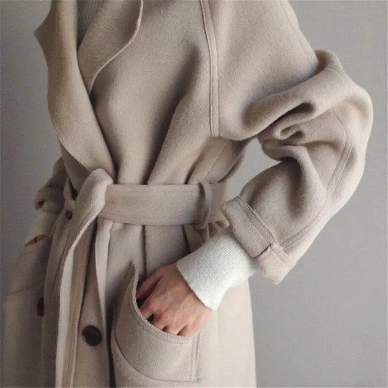 Etta | Chic Lightweight Wool Long Coat