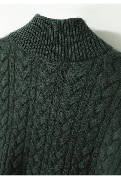 Ilse Blanche | Cable Knit Button-Up Sweater