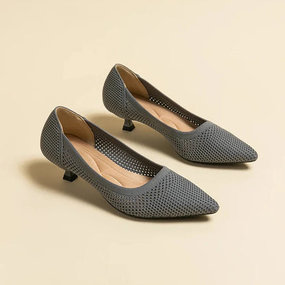 Brontë Arabella | Knit Kitten Heel Pumps