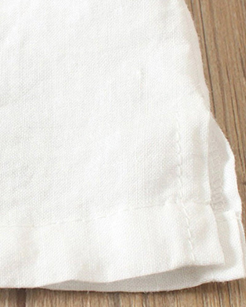 Faye | Women's Casual Linen Button-Front Tunic Top