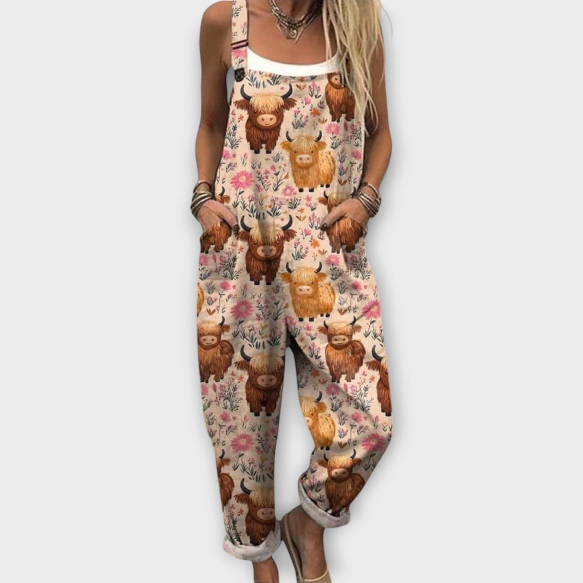 Xaviera | Retro Floral Jumpsuit