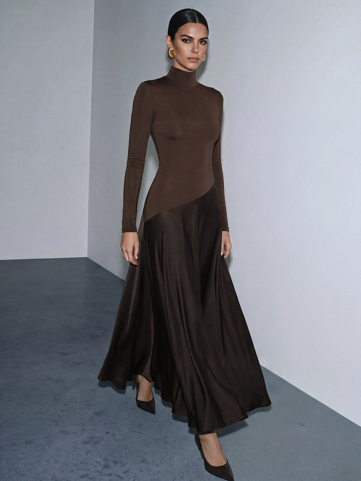 Arnya | Asymmetrical Knit A-Line Dress