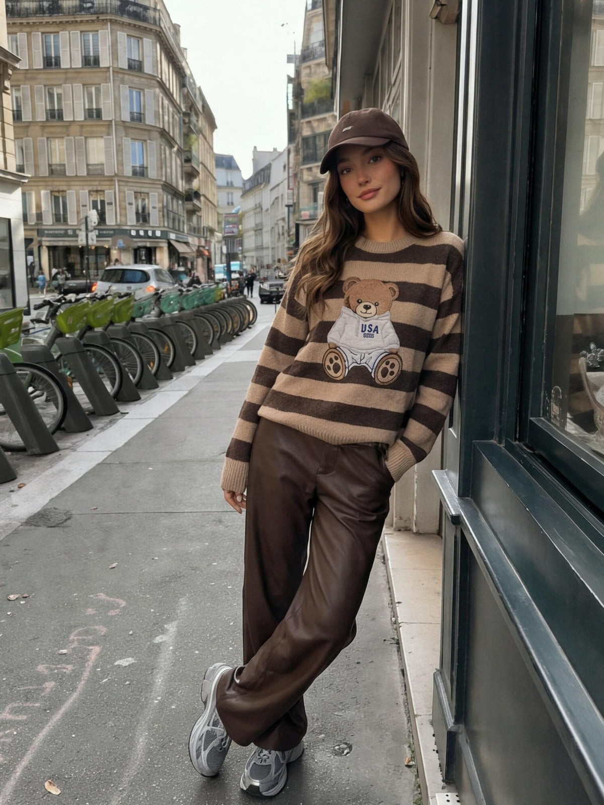 Minea | Striped Raglan Pullover Sweater