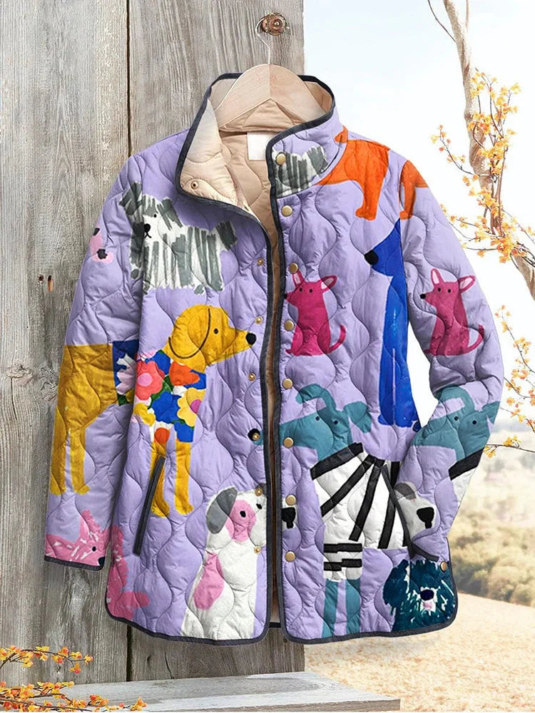 Gaia | Casual Dog Print Jacket