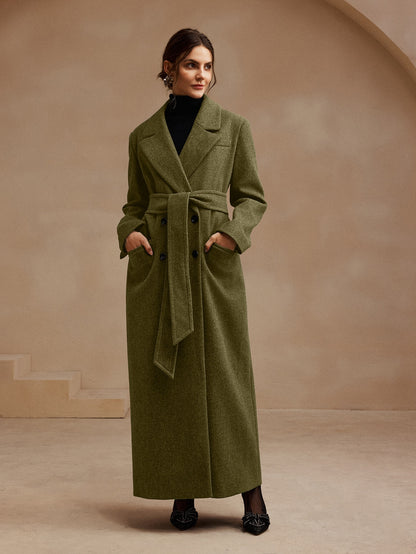 Aylia | Double-Breasted Belted Wool Coat