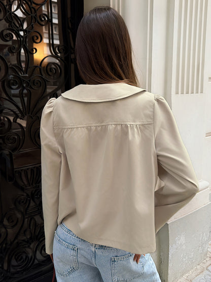 Noraha | Peter Pan Collar Trench Coat