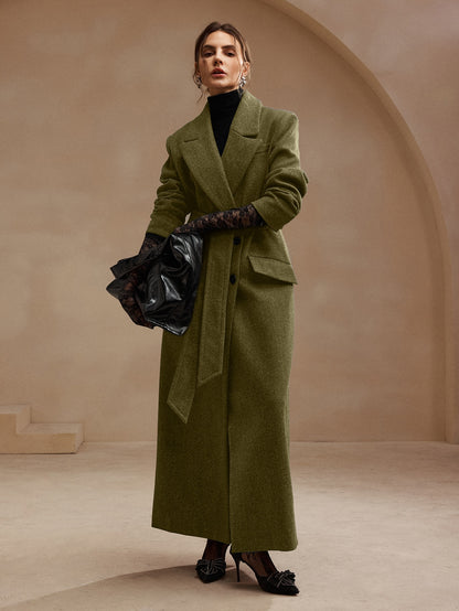 Aylia | Double-Breasted Belted Wool Coat