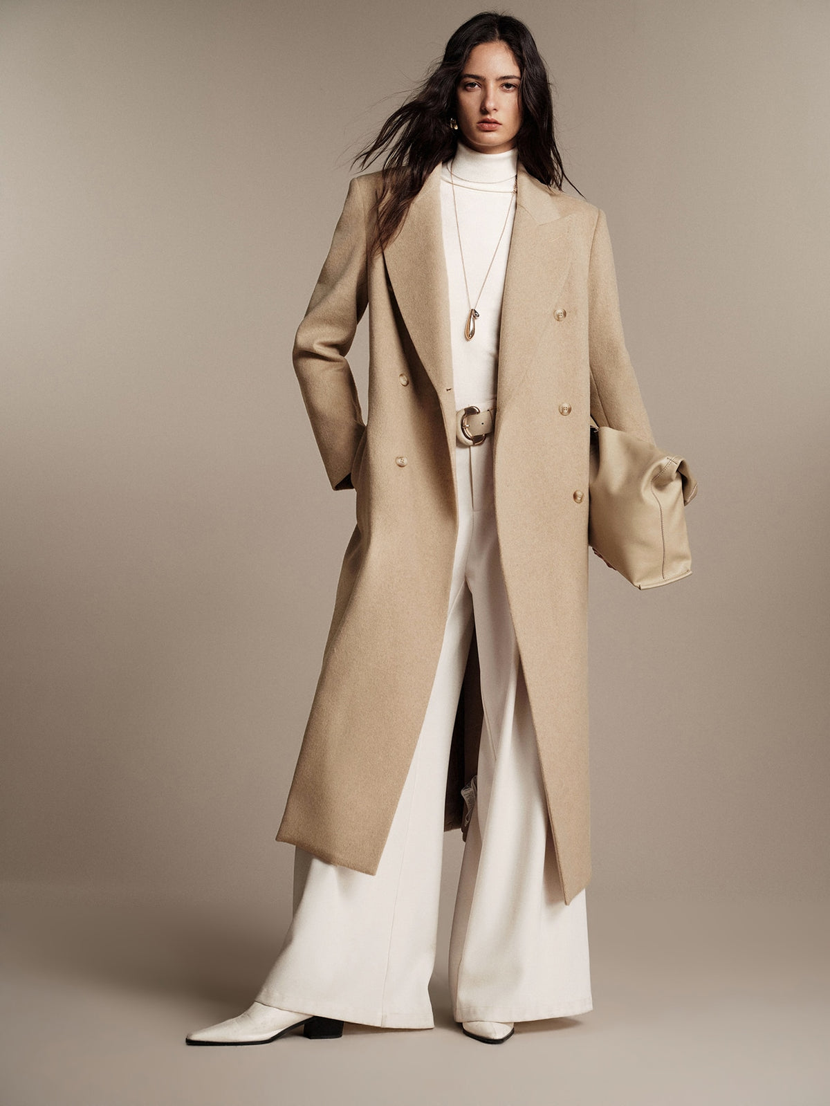 Isaba | Double-Breasted Wool Midi Coat