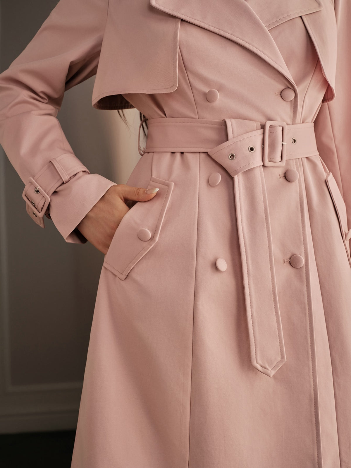 Norea | Lapel Trench Coat with Belt