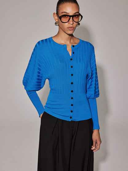 Onea | Button-Front Striped Cardigan