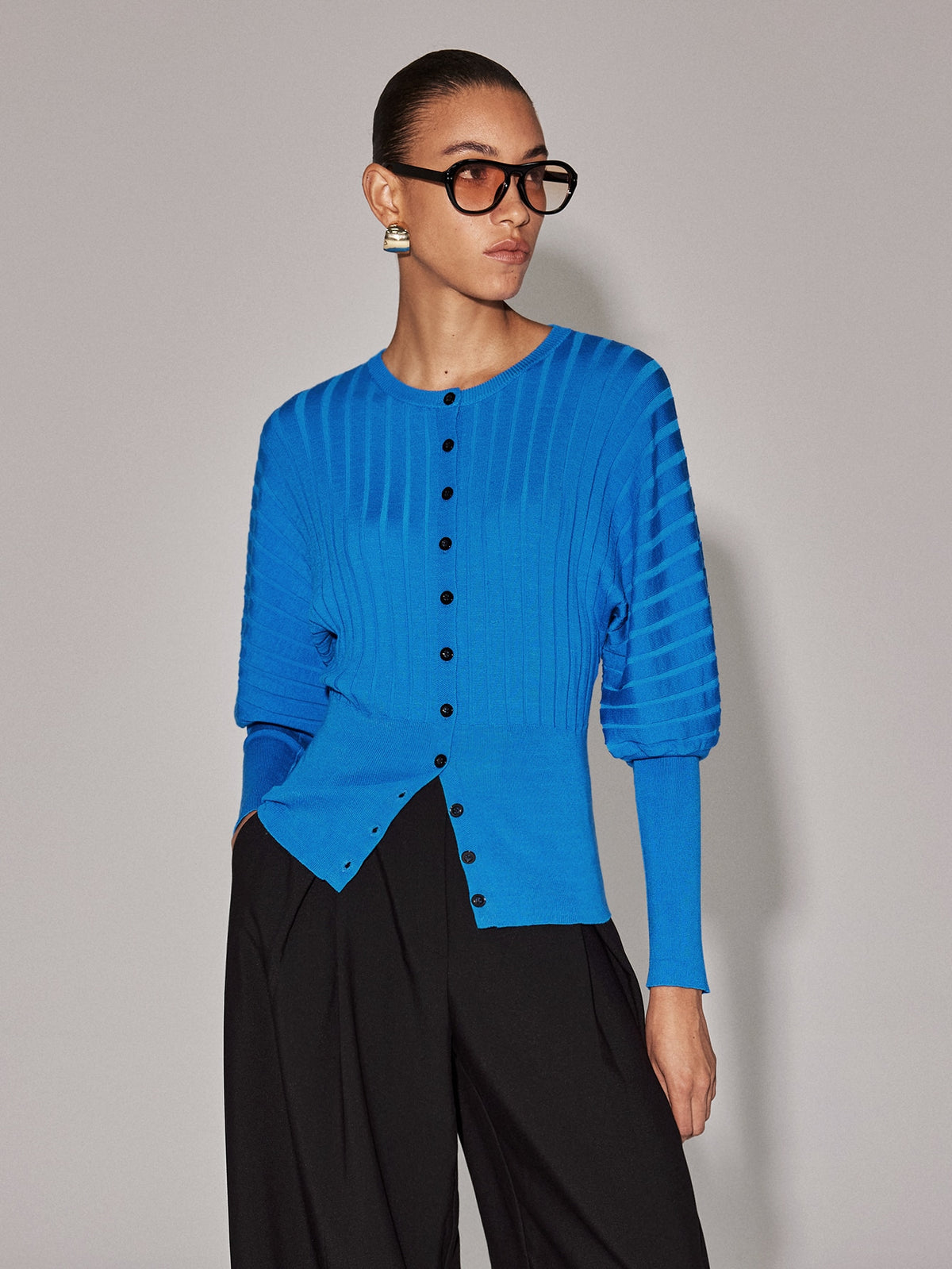 Onea | Button-Front Striped Cardigan