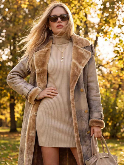 Unnis | Double-Breasted Midi Jacket