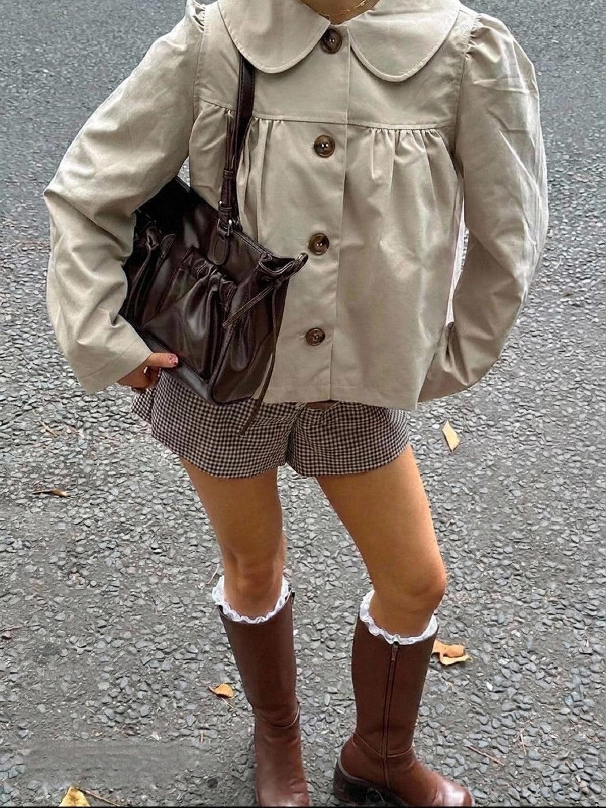 Noraha | Peter Pan Collar Trench Coat