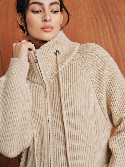 Veris | Baroque High-Neck Cardigan