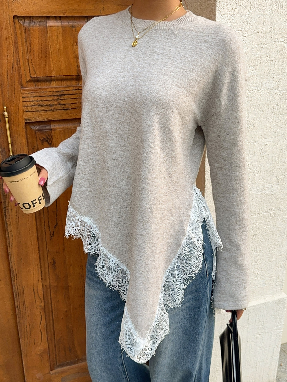 Ullis | Lace Patchwork Sweater