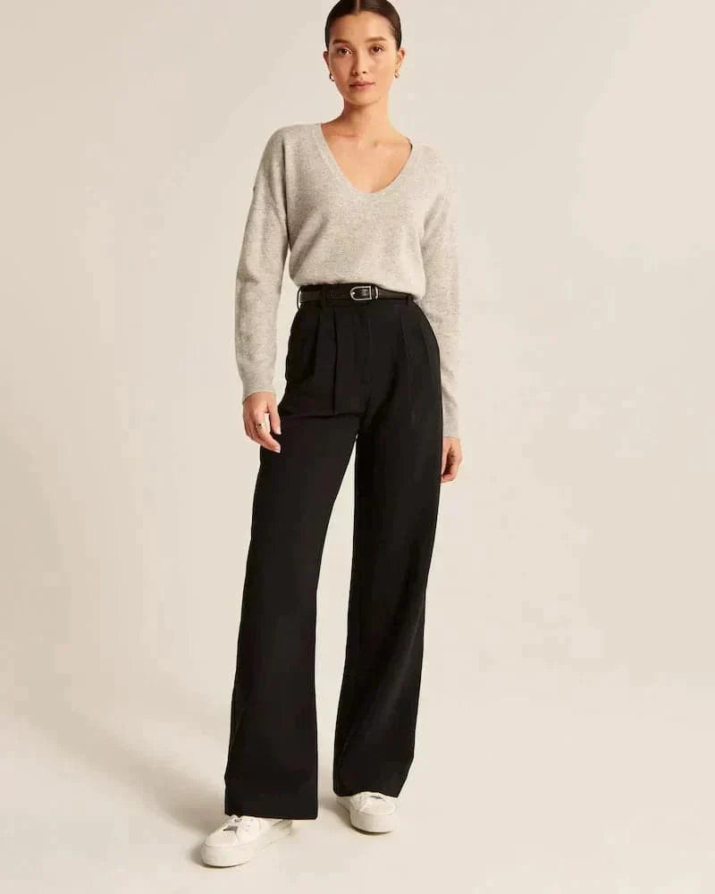 Nanna | High-Rise Wide Leg Tailored Pants