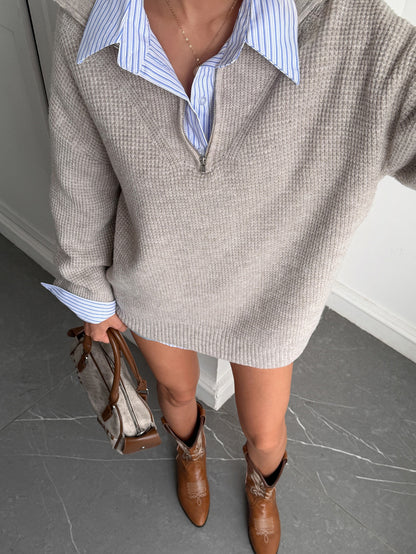 Nelina | High-Neck Loose Pullover Sweater