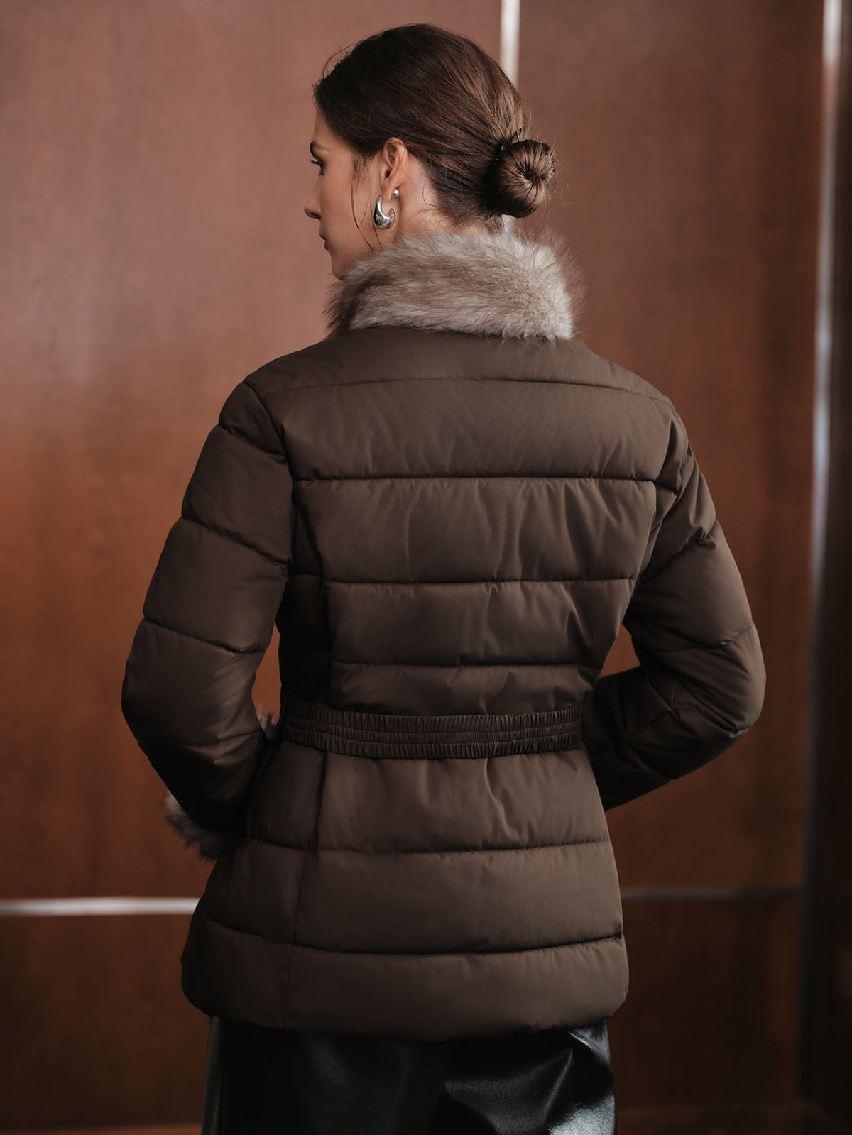 Bijea | Tie Dye Belted Winter Coat