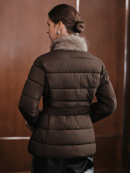 Bijea | Tie Dye Belted Winter Coat