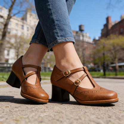 Bianca | Leather Brogue Loafers