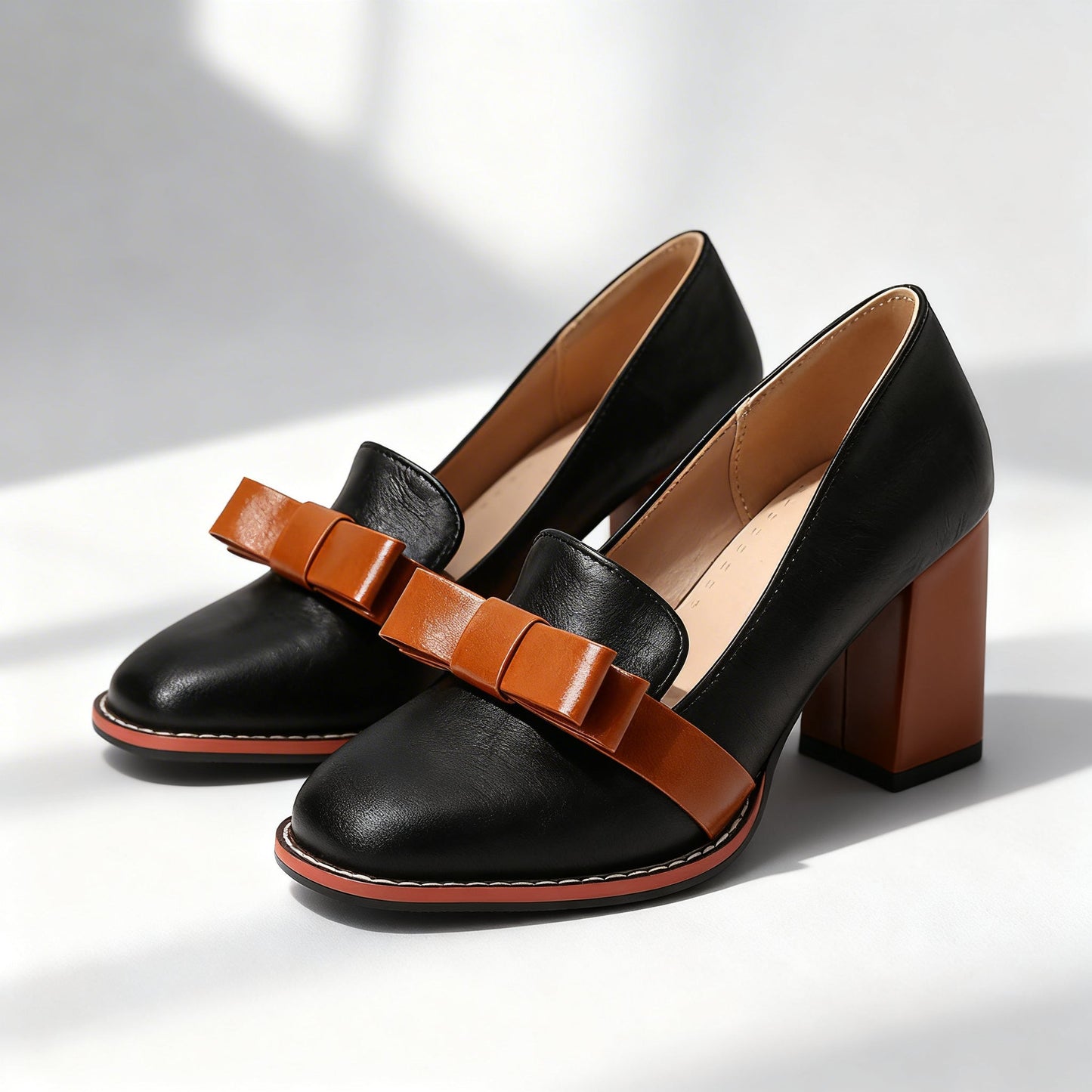 Ramona | Bow-Strap Loafer Heel