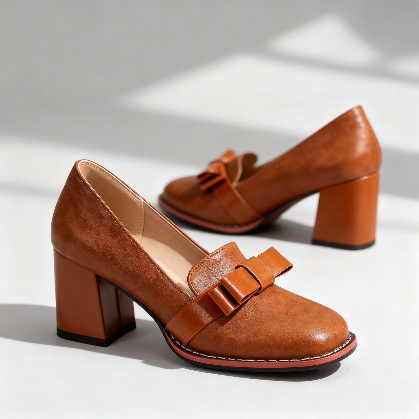 Ramona | Bow-Strap Loafer Heel