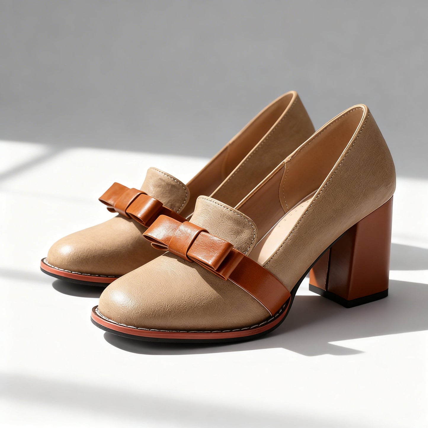 Ramona | Bow-Strap Loafer Heel