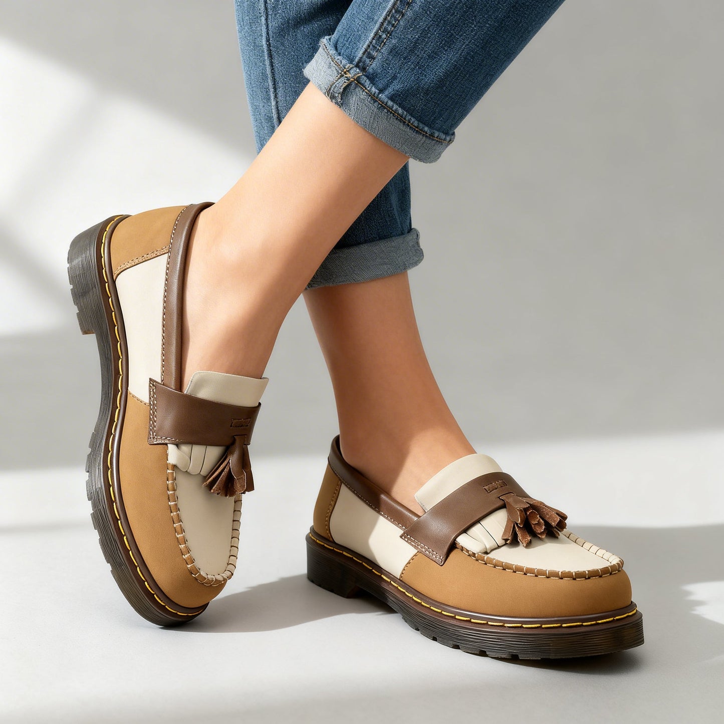 Ophelie | Leather Tassel Loafers