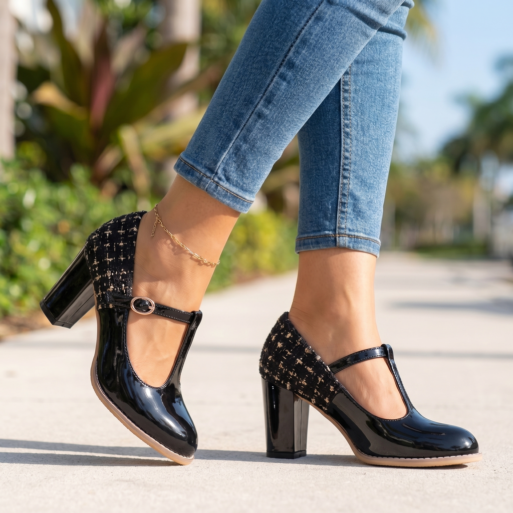 Jacqueline | Tweed Mary Jane Pump