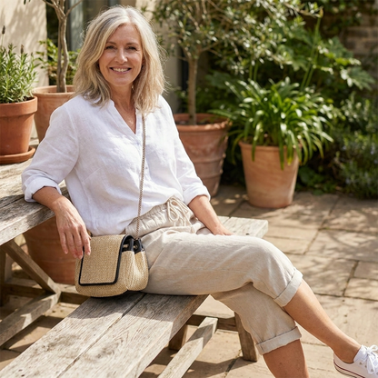 Relaxed Linen Shorts for Women, Cropped Breathable Drawstring Waist, for Summer, Garden, Casual & Everyday Wear