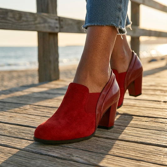 Clarissa | Sculpted Slip-On Block Heel