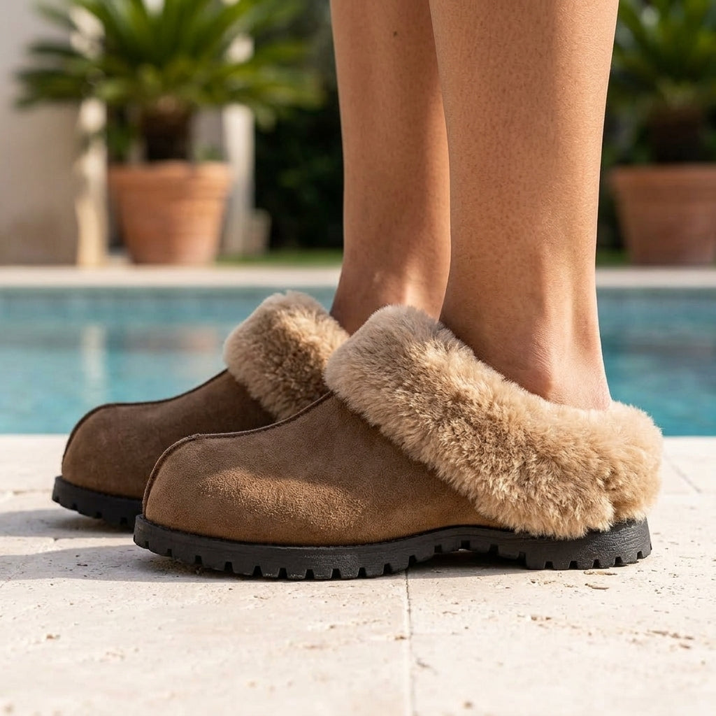 Inka | Flannel Platform Slippers