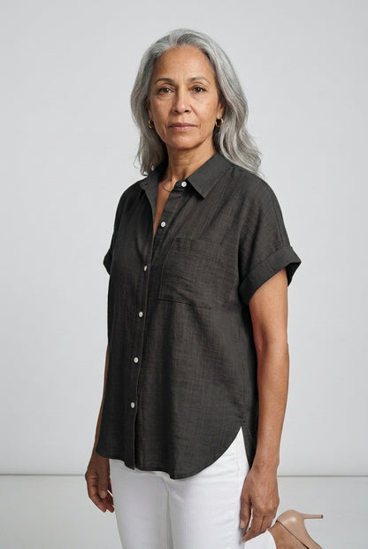 Cosima Giselle | Button-Down Short-Sleeve Shirt