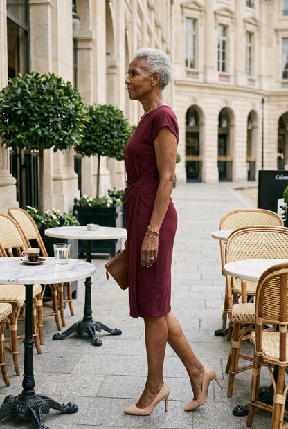 Guinevere Petra | Ruched Midi Dress