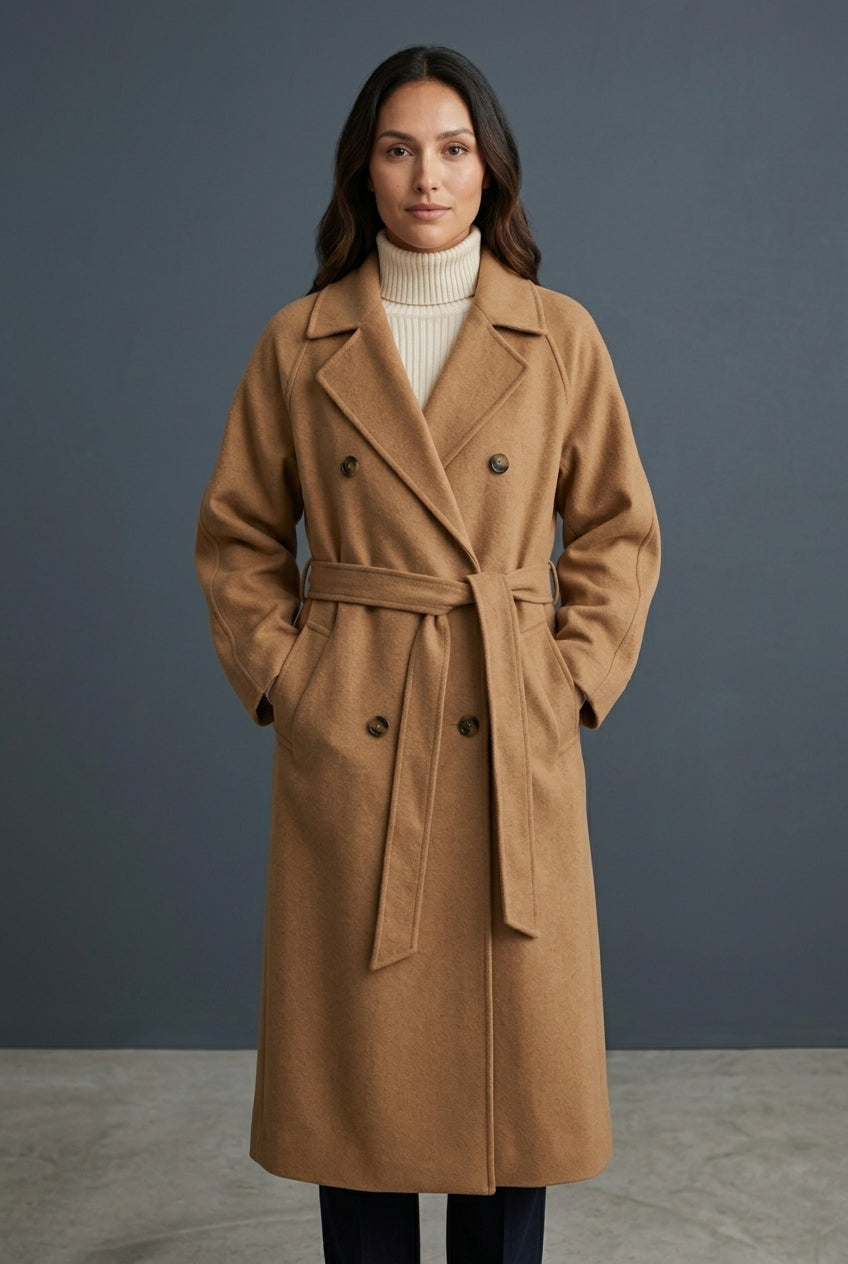 Etta | Chic Lightweight Wool Long Coat