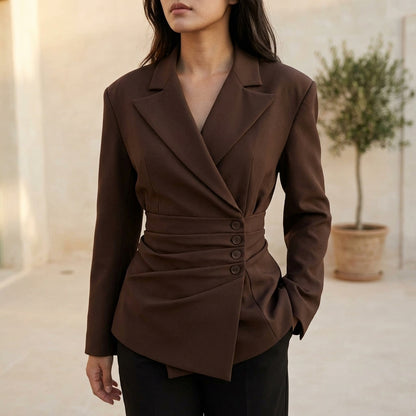 Unis | Notched Lapel Wrap Blazer