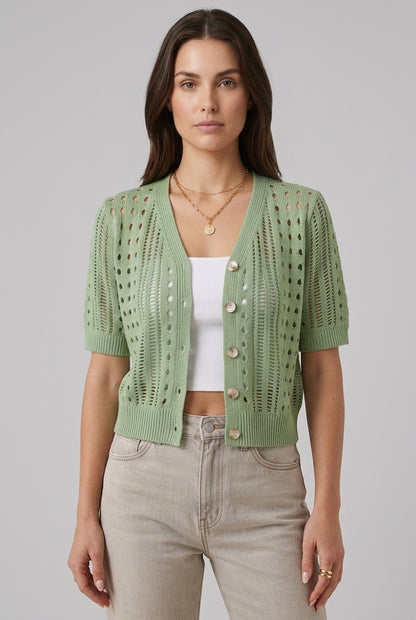 Caroline | Lightweight Short Sleeve Cardigan