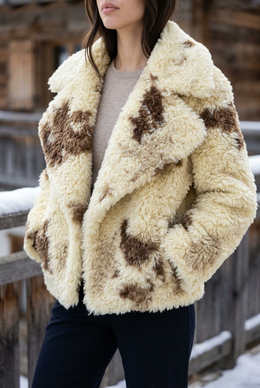 Svya | Curly Lamb Faux Fur Jacket