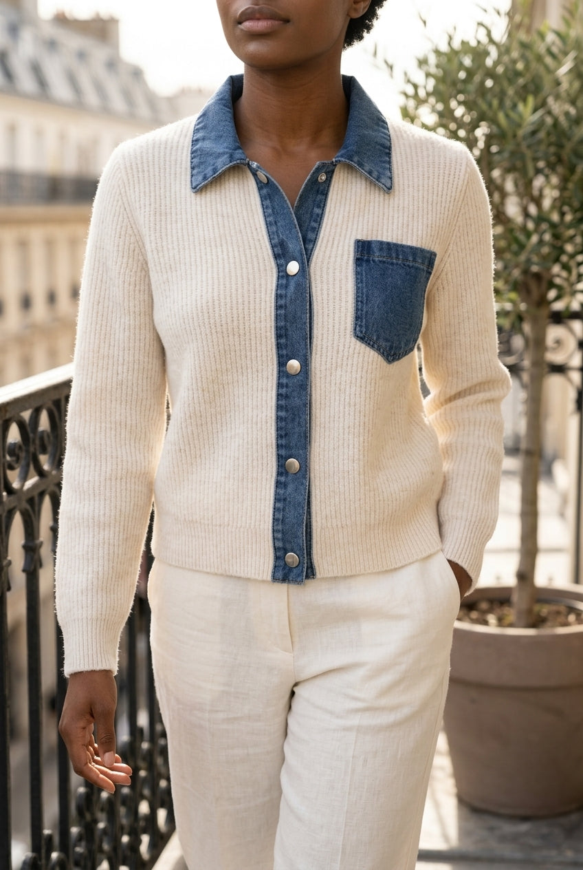Echlyn | Patchwork Cotton Cardigan