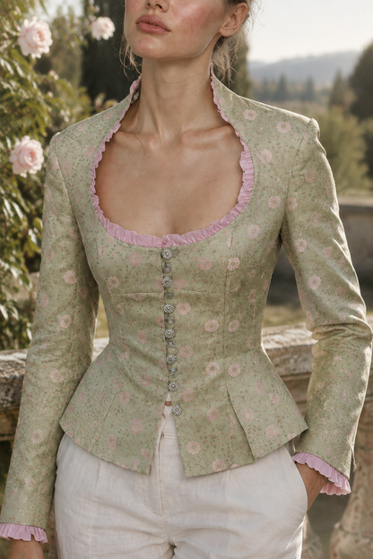 Ewina | Jacquard Satin Jacket