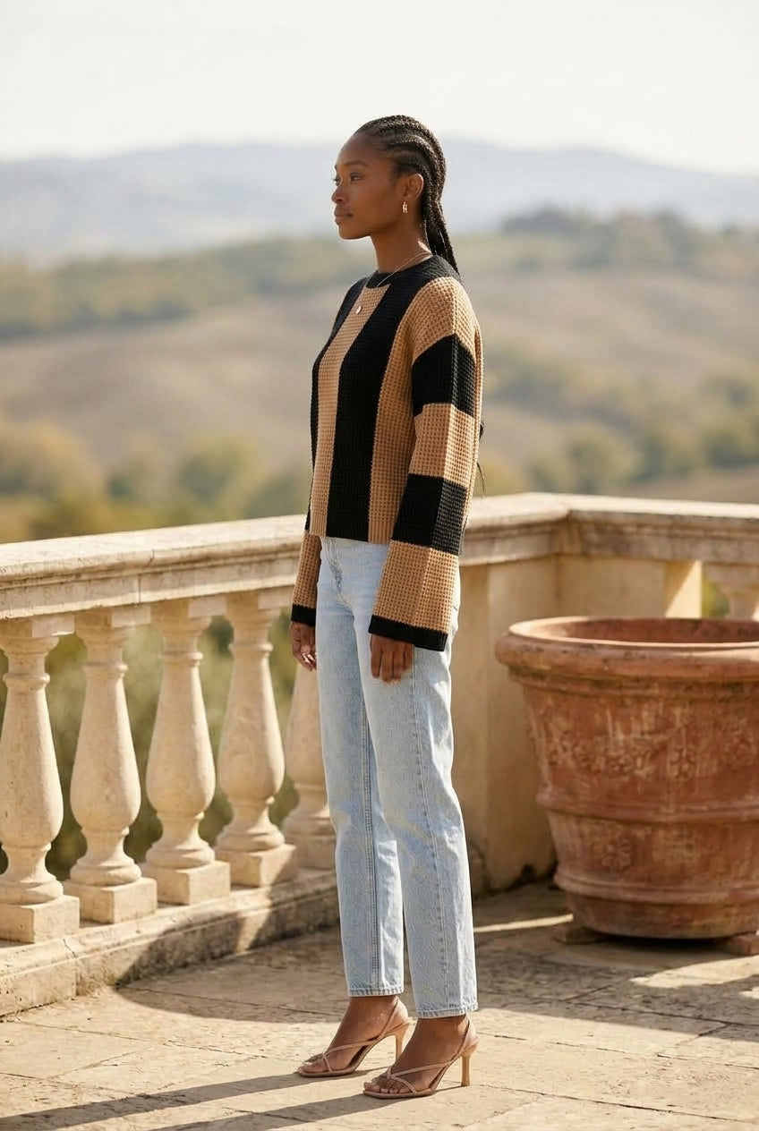 Vivya | Nylon Cotton Crew Neck Pullover