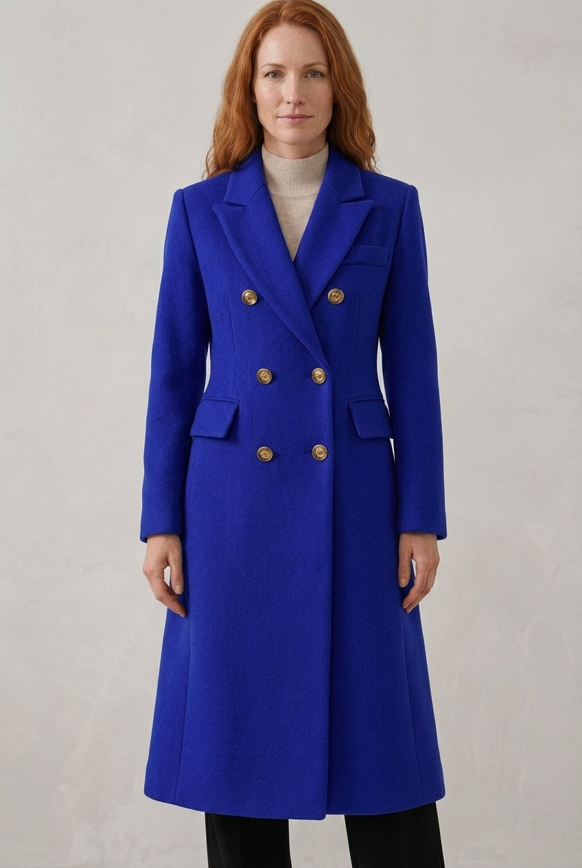 Arla | Women's Cozy Tailored Elegant Fabric-Blend Overcoat