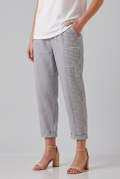 Lucienne | Relaxed Striped Tapered Pants