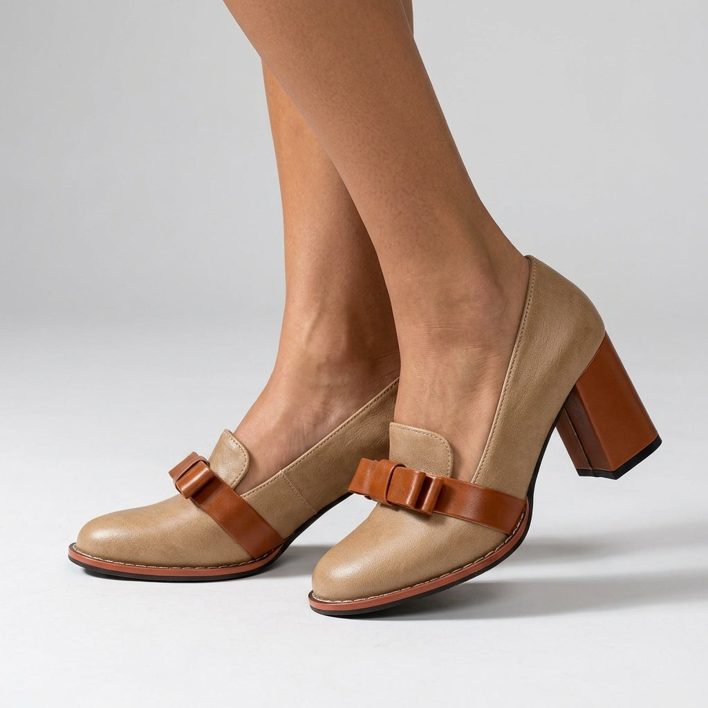 Ramona | Bow-Strap Loafer Heel