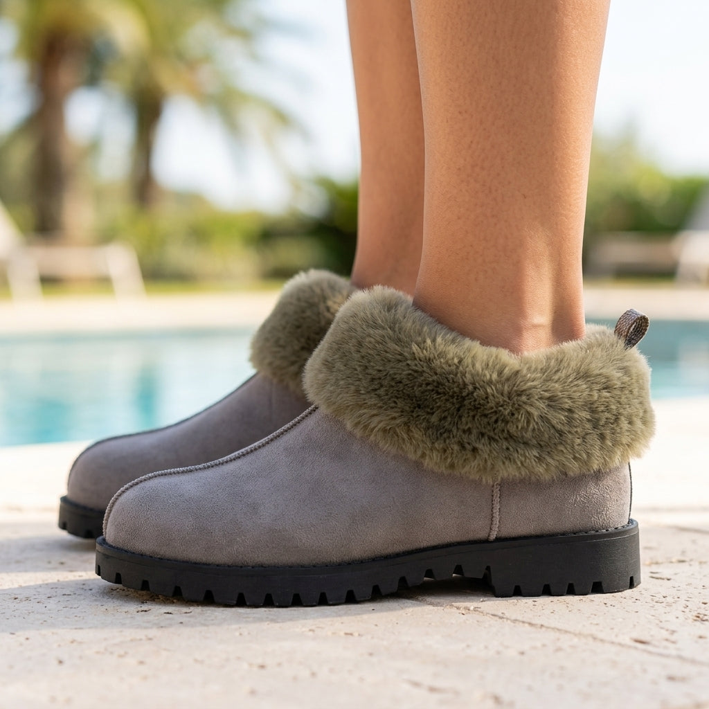 Inka | Flannel Platform Slippers