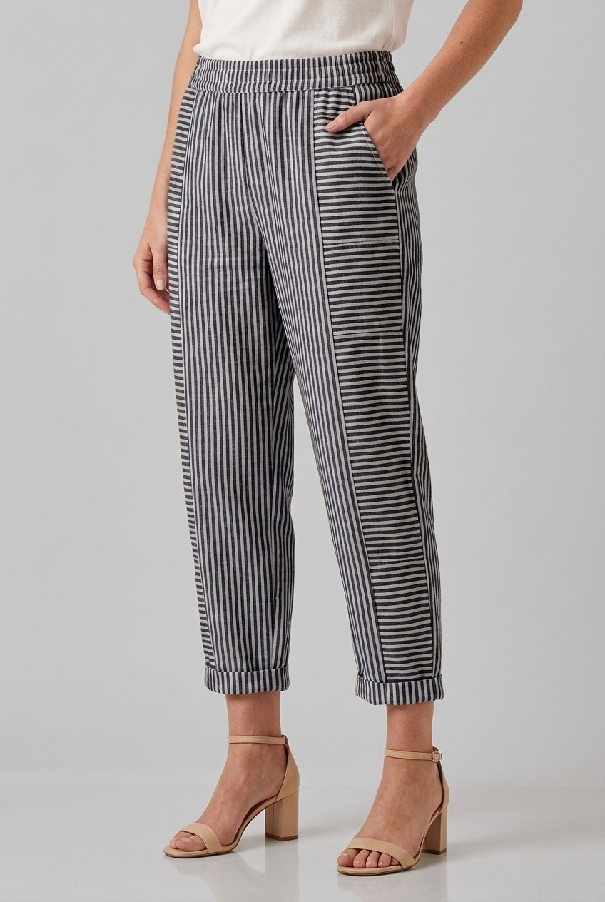 Lucienne | Relaxed Striped Tapered Pants