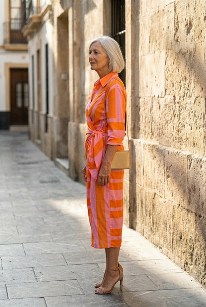 Clementine Mira | Wrap Waist Midi Dress